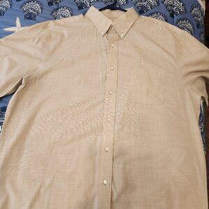 NWOT Gold Label Beige Dress Short Sleeve Shirt